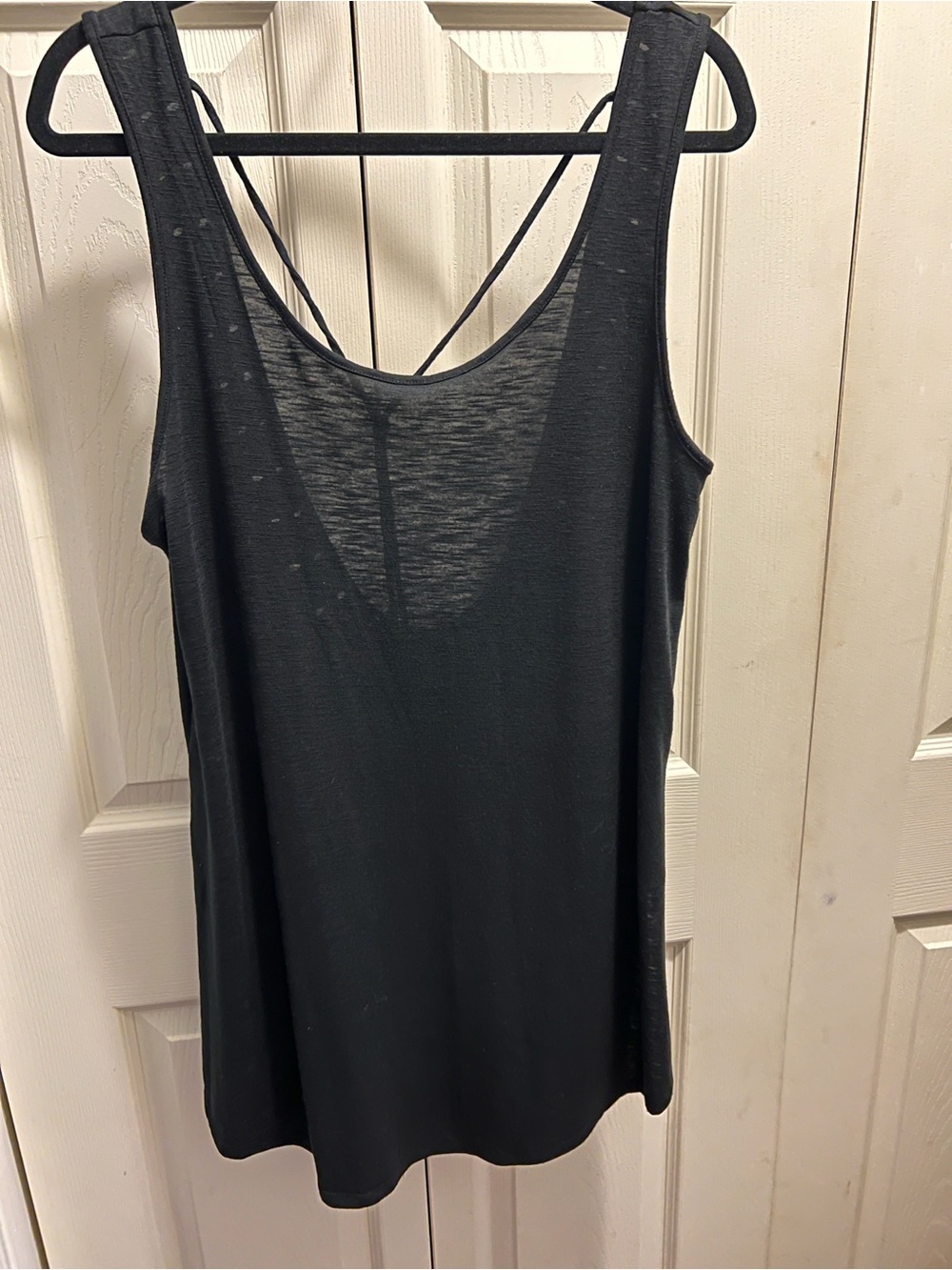 Xhilaration Black Scoop-Back Swim Coverup Tank